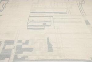 Tappeto Berbero Geometrico Avorio Grigio Chiaro 281x372 Cm