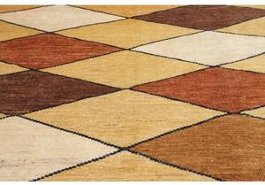 Tappeto Berbero Geometrico Giallo Senape Avorio 250x302 Cm