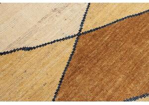 Tappeto Berbero Geometrico Giallo Senape Avorio 250x302 Cm