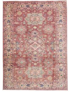 Tappeto Kazak Fine Stilizzato Rosso Mattone Beige 207x290 Cm