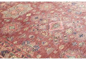 Tappeto Kazak Fine Stilizzato Rosso Mattone Beige 207x290 Cm