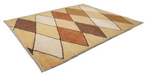 Tappeto Berbero Geometrico Giallo Senape Avorio 250x302 Cm