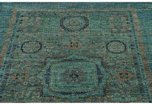 Tappeto Kairo Medaglione Verde Petrolio Blu 123x179 Cm