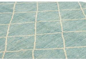 Tappeto Berbero Geometrico Verde Acqua Avorio 153x245 Cm