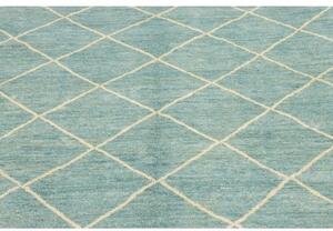 Tappeto Berbero Geometrico Verde Acqua Avorio 153x245 Cm