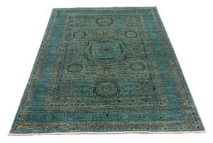 Tappeto Kairo Medaglione Verde Petrolio Blu 123x179 Cm