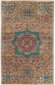 Tappeto Kairo Stilizzato Beige Blu Petrolio 81x125 Cm