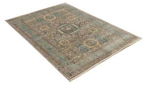 Tappeto Kairo Stilizzato Verde Petrolio Beige 127x183 Cm