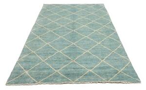 Tappeto Berbero Geometrico Verde Acqua Avorio 153x245 Cm