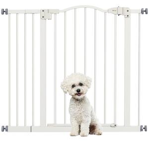 PawHut Cancellino per Cani Regolabile da 74-94 cm con Estensione, Montaggio a Pressione, Bianco | Aosom Italy
