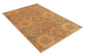 Tappeto Kairo Stilizzato Giallo Ocra Blu 126x189 Cm