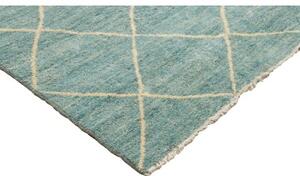 Tappeto Berbero Geometrico Verde Acqua Avorio 153x245 Cm