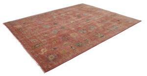 Tappeto Floralia Floreale Rosso Mattone Blu Petrolio 240x305 Cm