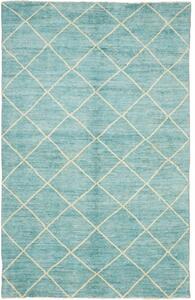 Tappeto Berbero Geometrico Verde Acqua Avorio 153x245 Cm