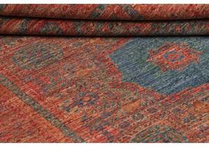 Tappeto Kairo Medaglione Rosso Mattone Blu 147x194 Cm