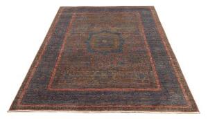 Tappeto Kairo Medaglione Blu Mattone 145x207 Cm