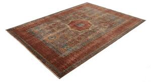 Tappeto Kairo Stilizzato Rosso Ruggine Blu 173x237 Cm