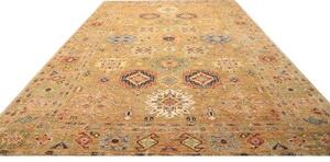 Tappeto Kazak Fine Stilizzato Becco Di Oca Blu 279x374 Cm