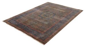 Tappeto Kairo Medaglione Blu Mattone 145x207 Cm
