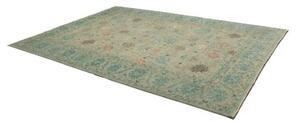 Tappeto Zigler Fine Floreale Verde Salvia Azzurro Petrolio 246x339 Cm