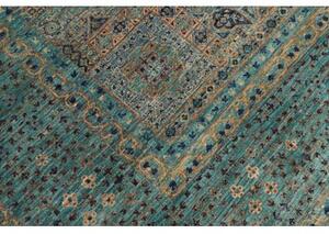 Tappeto Kairo Geometrico Verde Petrolio Avorio 278x359 Cm