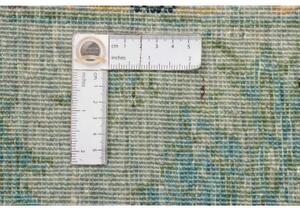 Tappeto Zigler Fine Floreale Verde Salvia Azzurro Petrolio 246x339 Cm