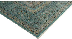 Tappeto Kairo Geometrico Verde Petrolio Avorio 278x359 Cm