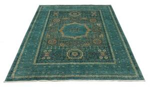 Tappeto Kairo Geometrico Verde Petrolio Beige 152x206 Cm