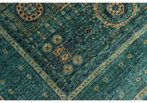 Tappeto Kairo Geometrico Verde Petrolio Beige 152x206 Cm