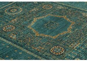 Tappeto Kairo Geometrico Verde Petrolio Beige 152x206 Cm