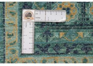 Tappeto Kairo Geometrico Verde Petrolio Beige 152x206 Cm