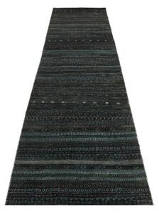Tappeto Cromopura Geometrico Blu Scuro Azzurro Corsia 90x428 Cm