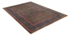 Tappeto Kairo Medaglione Blu Mattone 145x207 Cm