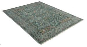 Tappeto Kairo Stilizzato Verde Petrolio Blu 148x199 Cm