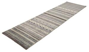 Tappeto Cromopura Geometrico Blu Avorio Corsia 80x286 Cm