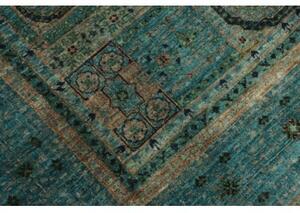 Tappeto Kairo Stilizzato Verde Petrolio Beige 150x202 Cm