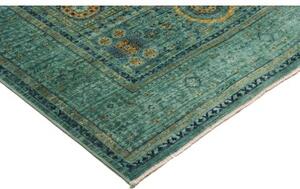 Tappeto Kairo Geometrico Verde Petrolio Ocra 148x202 Cm