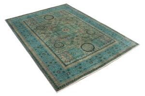 Tappeto Kairo Stilizzato Verde Petrolio Beige 150x202 Cm