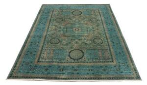 Tappeto Kairo Stilizzato Verde Petrolio Beige 150x202 Cm