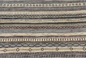Tappeto Cromopura Geometrico Blu Avorio Corsia 80x286 Cm