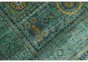 Tappeto Kairo Geometrico Verde Petrolio Ocra 148x202 Cm
