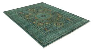 Tappeto Kairo Geometrico Verde Petrolio Ocra 148x202 Cm