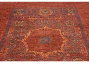 Tappeto Kairo Stilizzato Rosso Mattone Blu 170x242 Cm