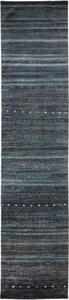 Tappeto Cromopura Geometrico Blu Petrolio Grigio Scuro Corsia 90x430 Cm