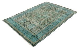 Tappeto Kairo Stilizzato Verde Petrolio Beige 150x202 Cm
