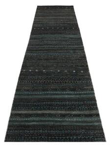 Tappeto Cromopura Geometrico Blu Petrolio Grigio Scuro Corsia 90x430 Cm