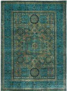 Tappeto Kairo Stilizzato Verde Petrolio Beige 150x202 Cm