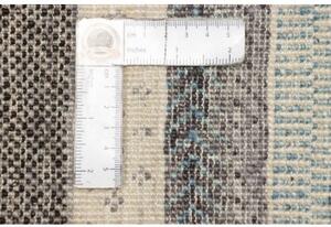 Tappeto Cromopura Geometrico Blu Avorio Corsia 80x286 Cm