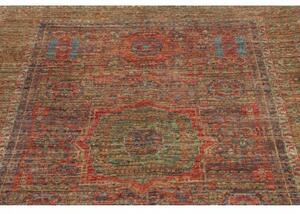 Tappeto Kairo Geometrico Ruggine Verde Oliva 126x182 Cm