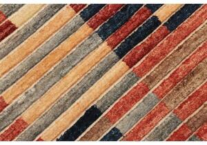 Tappeto Mosaic Geometrico Rosso Beige Corsia 79x298 Cm